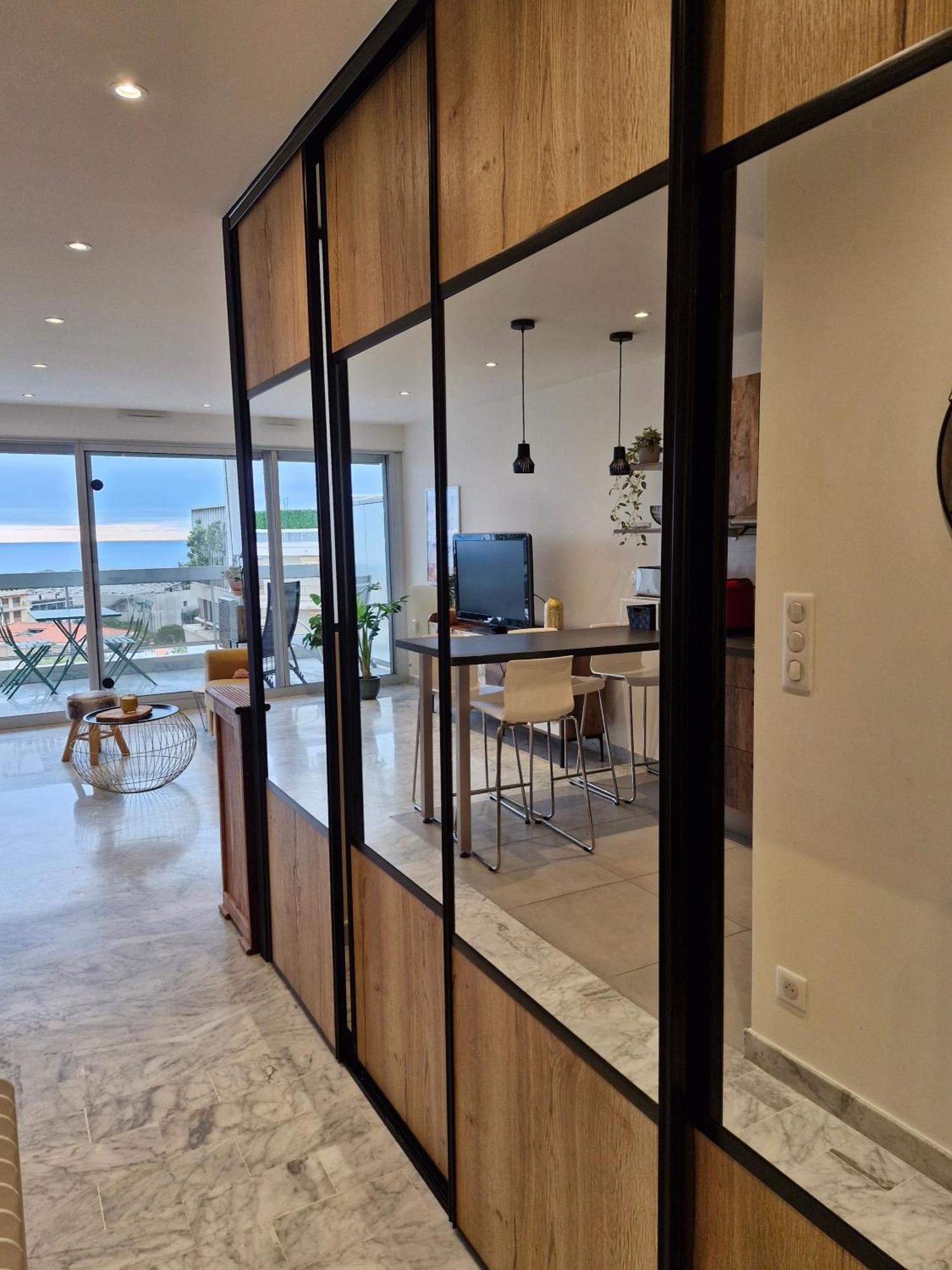 Sunny And Cosy Sea View Studio Antibes Extérieur photo
