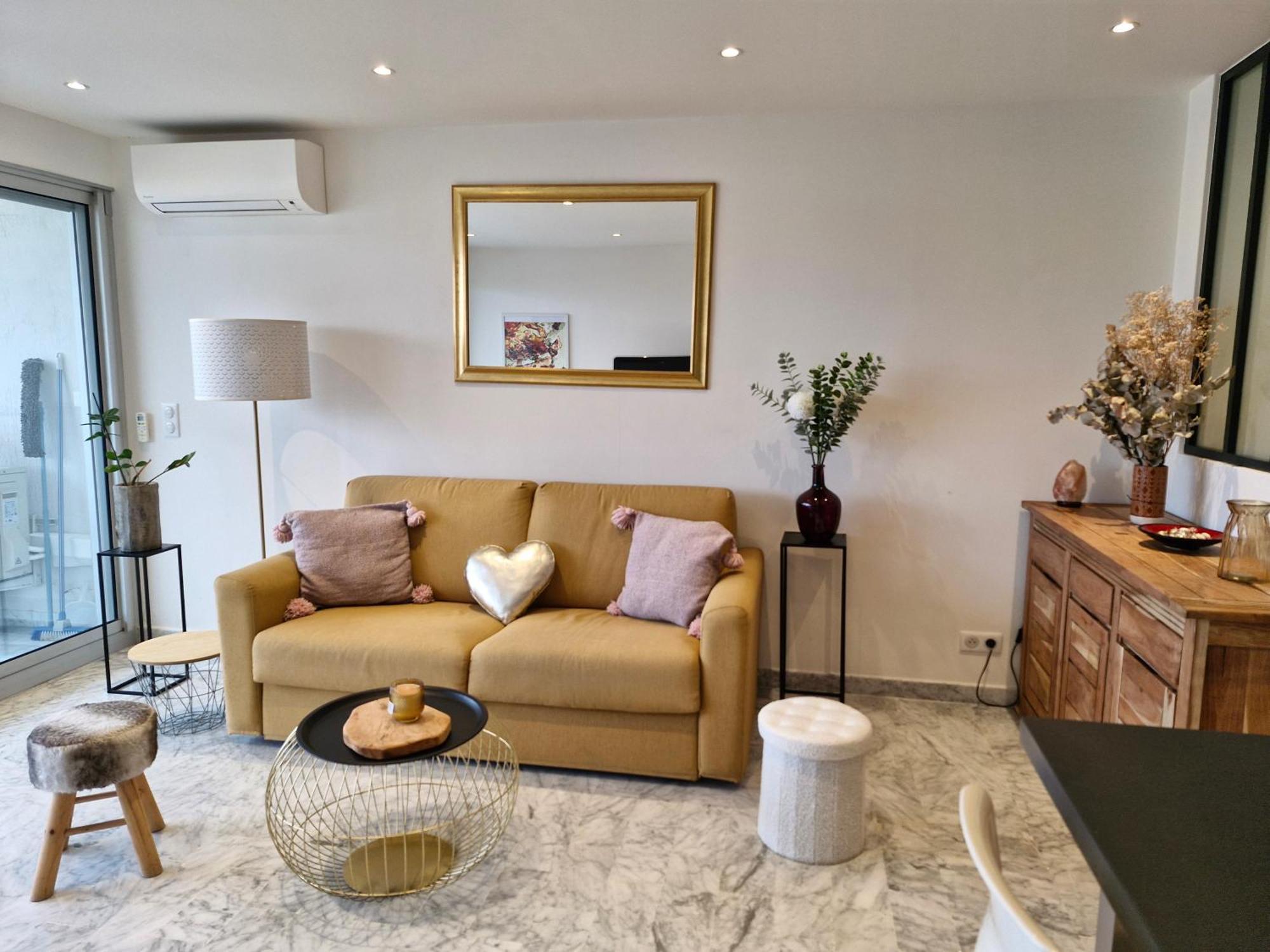 Sunny And Cosy Sea View Studio Antibes Extérieur photo